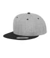 F6089MT 6089MT Flexfit Two Tone Classic Snapback Cap Heather Grey / Black colour image
